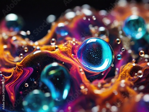 abstract background of colorful bubbles