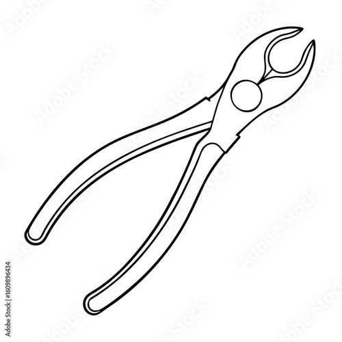 Forceps Coloring Pages – Medical, Surgical Tool, Outline, Line Art, Printable, Healthcare

