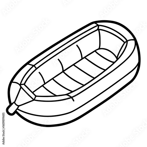 Inflatable Boat Coloring Pages – Water, Outline, Adventure, Raft, Marine, Printable, Kids

