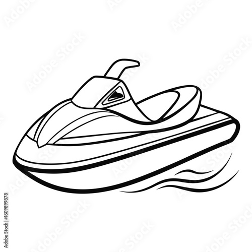 Jet Ski Coloring Pages – Water, Sport, Summer, Outline, Kids, Printable, Adventure

