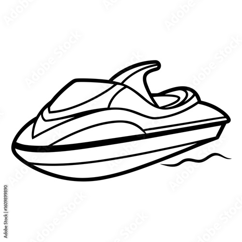 Jet Ski Coloring Pages – Water, Sport, Summer, Outline, Kids, Printable, Adventure

