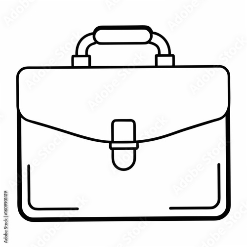 Office Briefcase Sketch Coloring Pages – Work, Business, Outline, Kids, Printable, Professional

