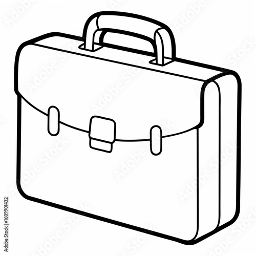 Office Briefcase Sketch Coloring Pages – Work, Business, Outline, Kids, Printable, Professional

