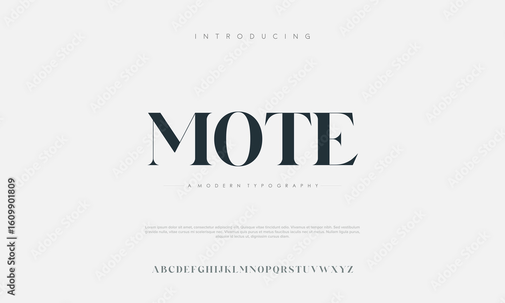 Fototapeta premium Mote serif font in modern style. Elegant wedding alphabet letters font and number. Typography Luxury classic lettering serif fonts decorative vintage retro logo