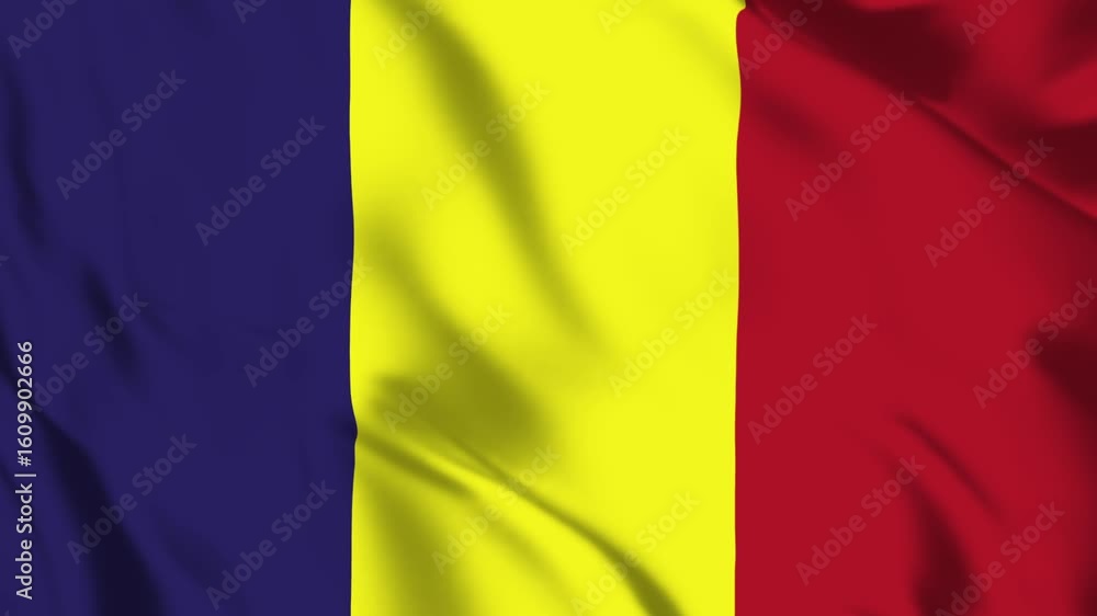 Chad Flag 4K Animation Tricolor Motion Tribute Chad Flag 4K Animation Tricolor Motion Tribute
