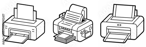 Printer Coloring Pages – Office, Technology, Device, Outline, Kids, Printable, Fun


