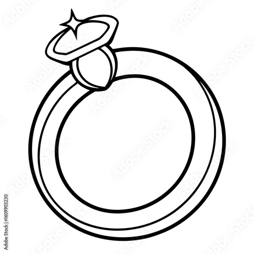 Ring Coloring Pages – Jewelry, Fashion, Accessory, Outline, Kids, Printable, Elegant

