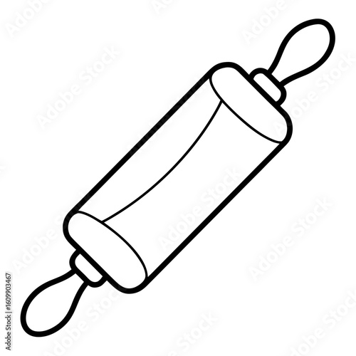 Rolling Pin Coloring Pages – Baking, Kitchen, Dough, Outline, Kids, Printable, Fun

