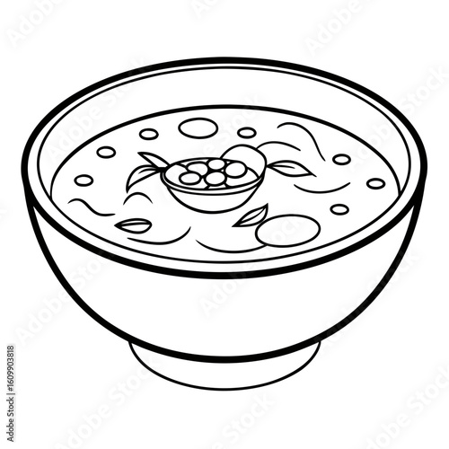 Russian Borscht Soup Coloring Pages – Printable, Outline, Food, Traditional, Kids, Fun

