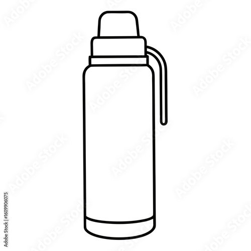 Thermos Bottle Travel Mug Coloring Pages – Printable, Outline, Insulated, Simple, Fun, Easy

