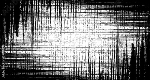 Wooden texture with scratches and cracks, Abstract monochrome background pattern of noise and grunge.