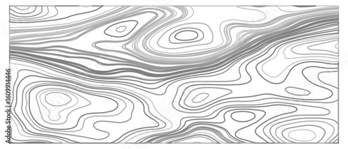 Modern design with White background with topographic wavy pattern design. Abstract contours form digital landscape, mimicking terrain of technological advancements and innovation.
