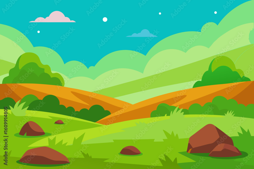 Fototapeta premium landscape with mountains and forest