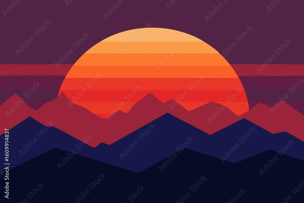 Obraz premium sunset in mountains