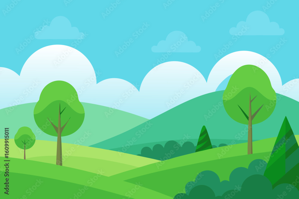 Obraz premium landscape with mountains and blue sky