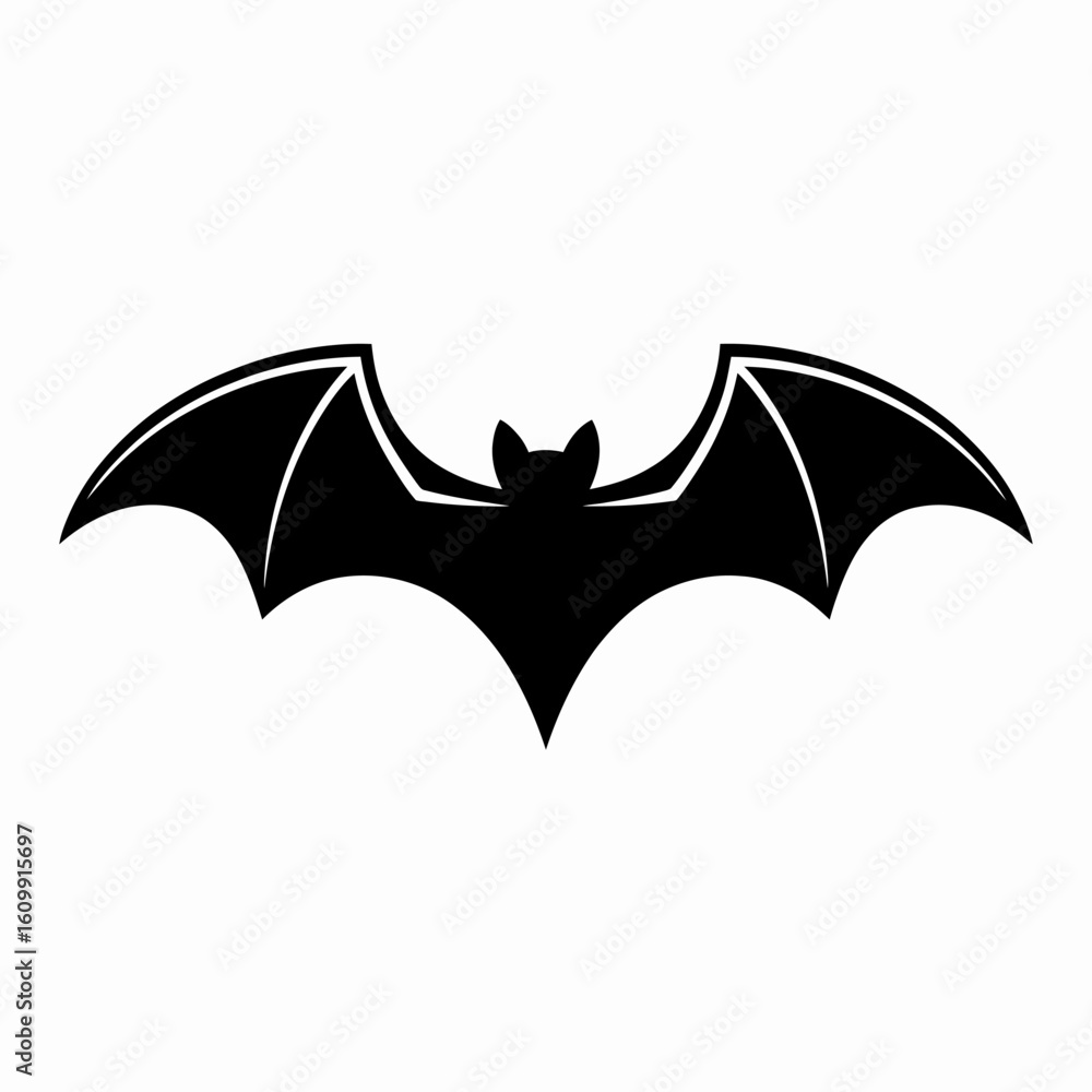 Fototapeta premium Bat Silhouette Design for Halloween or Decoration