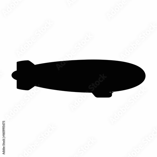 Airship Silhouette Icon for Design Use