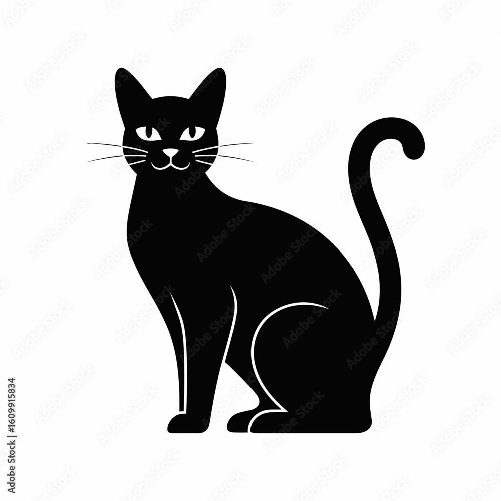 Obraz premium Black Cat Illustration