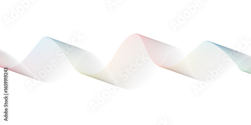"Abstract multicolor wave background with soft gradient flow on white. Elegant, smooth curves for modern design themes, perfect for tech, presentations, and digital visual content"