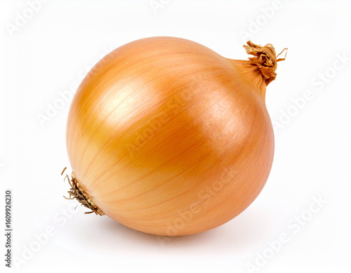 Wallpaper Mural Golden onion bulb with papery skin and dried stem on a white background Torontodigital.ca