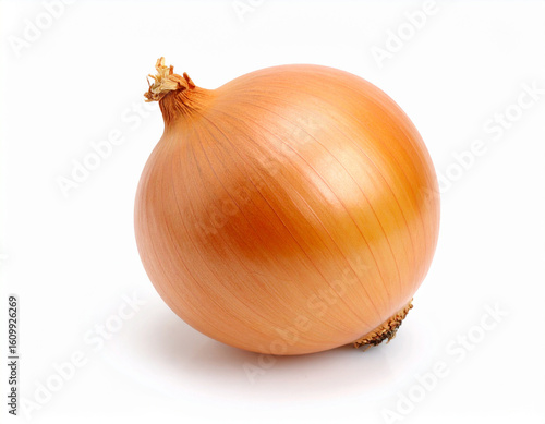 Wallpaper Mural Close-up of a Single, Whole Yellow Onion on White Background Torontodigital.ca