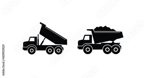 Two Dump Trucks with Cargo