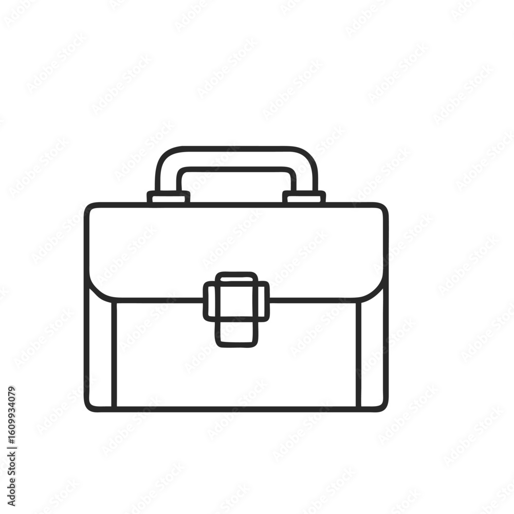 Briefcase line icon illustration for business and finance Briefcase line icon illustration for business and finance