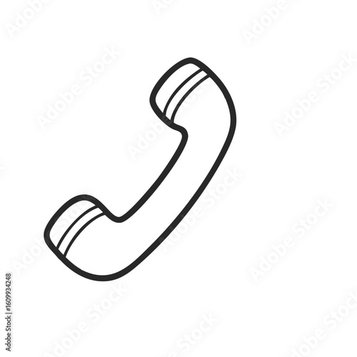 Telephone handset icon graphic