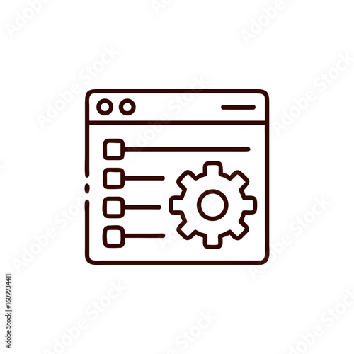 Settings configuration icon illustration