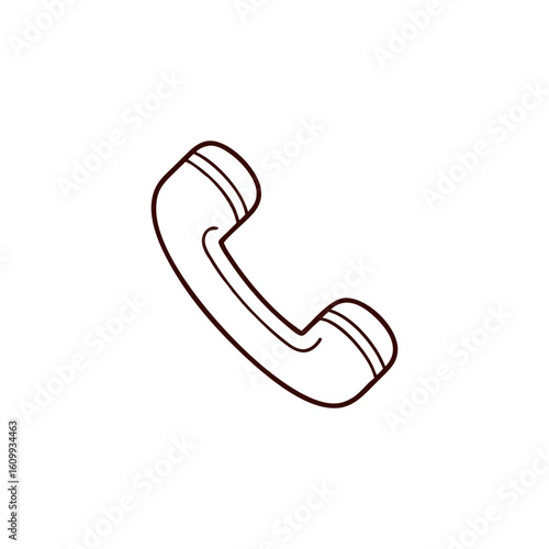 Phone handset icon graphic