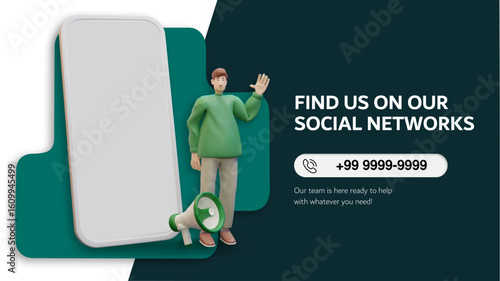 Find Us on Our Whatsapp - Contact and Support - Contact us on whatsapp - Whatsapp post - whatsapp with 3D character - Connect with us on whatsapp - Whatsapp design - follow us on whatsapp