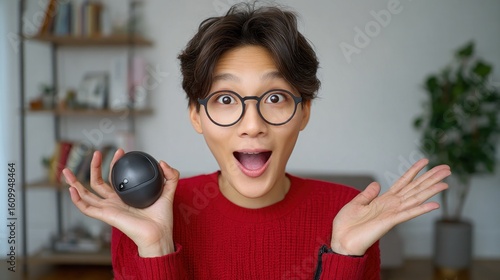 Excited person holding device