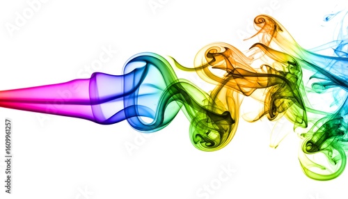 Colorful swirling smoke abstract