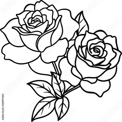 A seamless vector illustration featuring a beautiful bouquet of vintage pink rose blossoms, perfect for floral patterns or decorative art