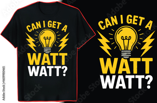 
Electrician T-Shirt Design | Funny Voltage Warning Graphic
