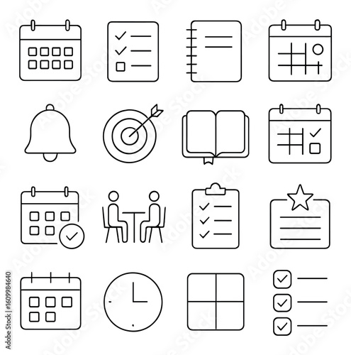 Festive icon set: balloons, banners, lanterns, masks, tent, and decorations