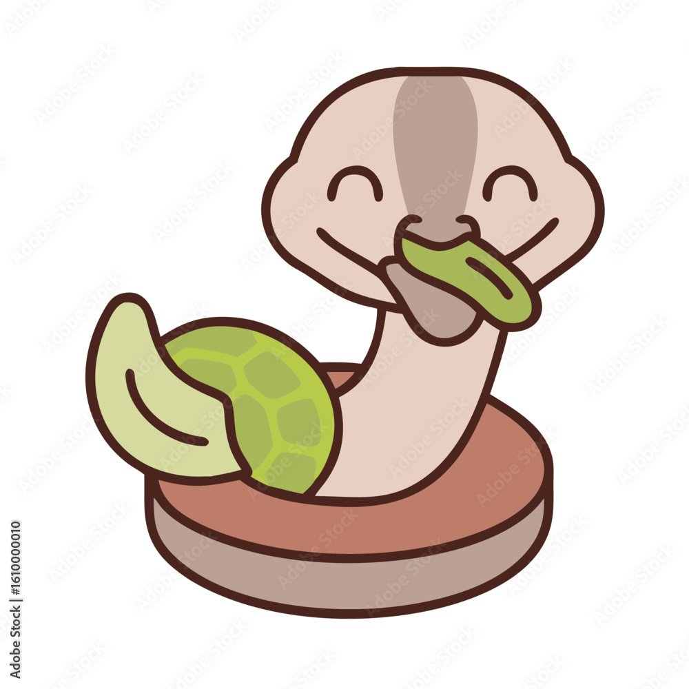 Naklejka premium doflaminggo eating