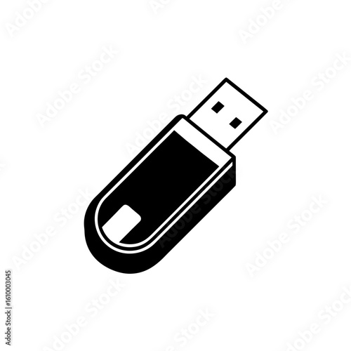 usb flash drive isolated