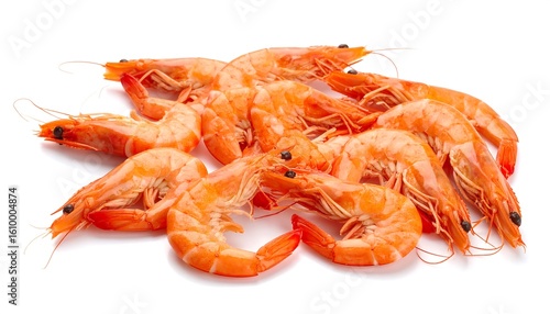 Wallpaper Mural Fresh shrimp cluster against white Torontodigital.ca