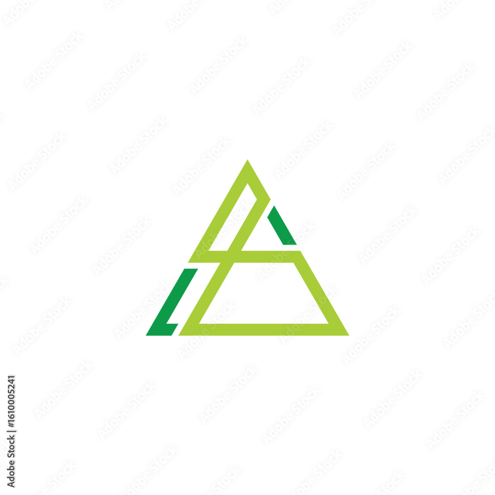 letters ab triangles green mountain lines logo vector letters ab triangles green mountain lines logo vector