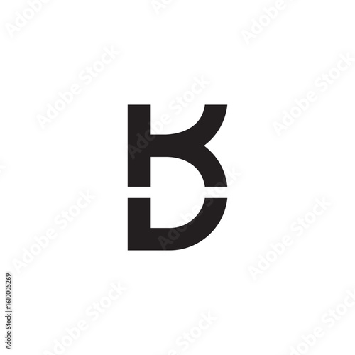 Free Download letter kv simple linked slice geometric logo vector - GFXLoad