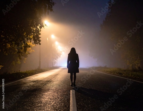Horror & Halloween Scene Series –Foggy Road at Night