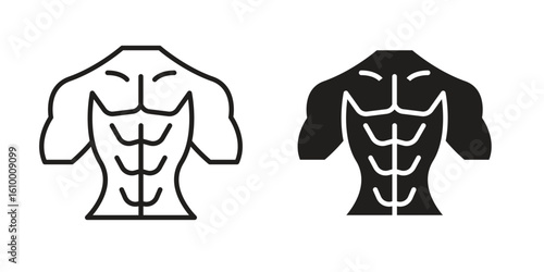 Abs icon outline vector Thin line. flat vector simple elements.