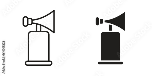 Air horn icon outline vector Thin line. flat vector simple elements.