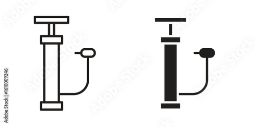Air pump icon outline vector Thin line. flat vector simple elements.