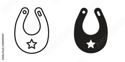 Baby bib icon outline vector Thin line. flat vector simple elements.