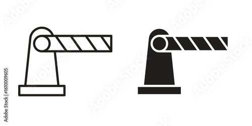 Barrier icon outline vector Thin line. flat vector simple elements.