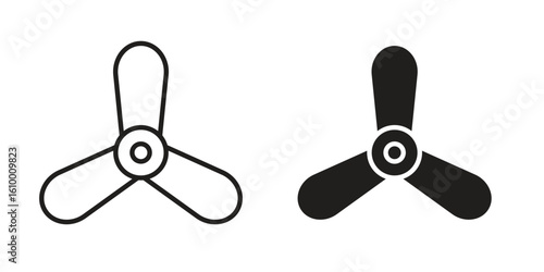 Boat screw icon outline vector Thin line. flat vector simple elements.