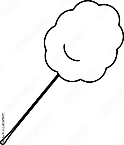 Cotton Candy Stick Clipart