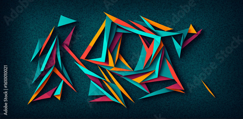 abstract geometric colorful...